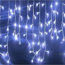 5 шт. наружные сосульки 4 м 96 светодиодов Рождественские огни AC110V/220 В США/ЕС вилка 9 цветов 8 режимов занавески сосульки рождественские огни