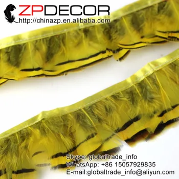 

Retail and Wholesale from ZPDECOR 10yards/lot 5cm(2inch) Dyed Purple Chukar Partridge Hen Feather Trim