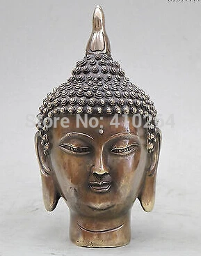 

7"Tibet China Feng shuey Bronze Buddha-to-be tathagata Head Statue