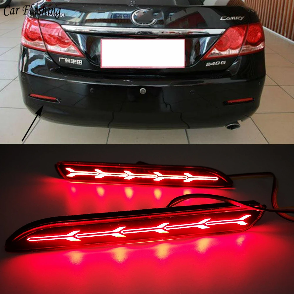 

2PCS LED Car Rear Bumper Reflector Tail Brake Light Bar For Toyota Harrier Sienna EZ Alphard Mark X Lexus IS-F GX470 RX300 5630