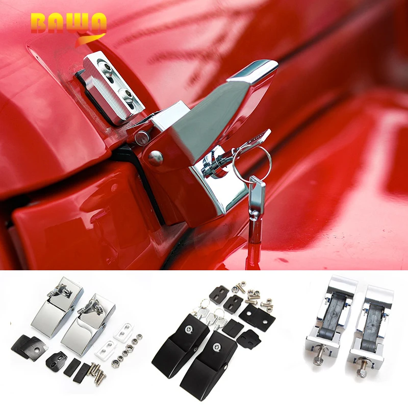 BAWA Lock Hood Set With Key for Jeep Wrangler JK JL 2007