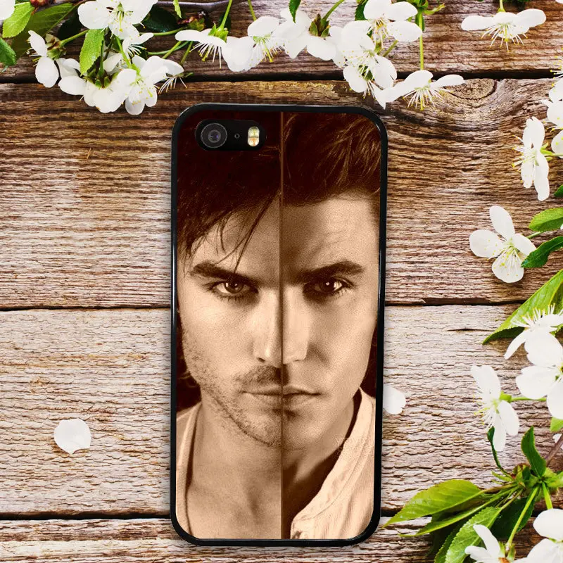 Жесткие чехлы для мобильных телефонов Чехол для iPhone 4, 4S 5 5S SE 6 6 S 8 7 Plus X XR XS Max, Дневники вампира Деймон Йен Сомерхолдер