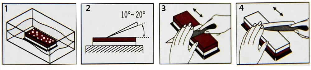 RSCHEF точилка для кухонных ножей 240/800 1000/3000 зернистость корунд двухсторонний точильный камень, каменные хонинговые камни