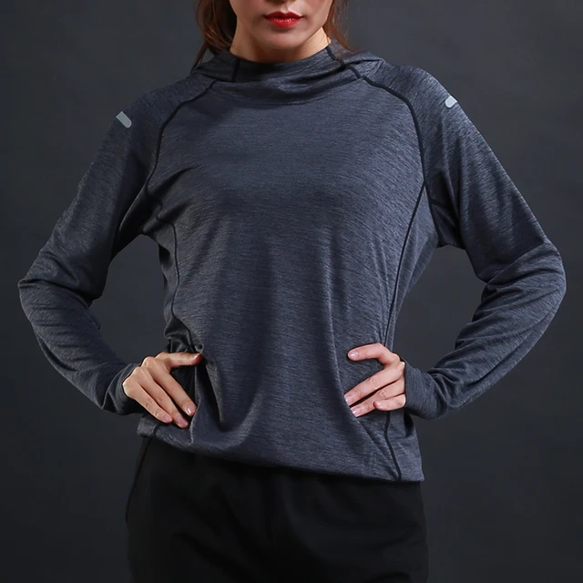 Detector Women’s Running Shirts Long Sleeve Running Jacket Fitness Workout Quick Dry Breathable Hoodies Tops Tights Sportswear