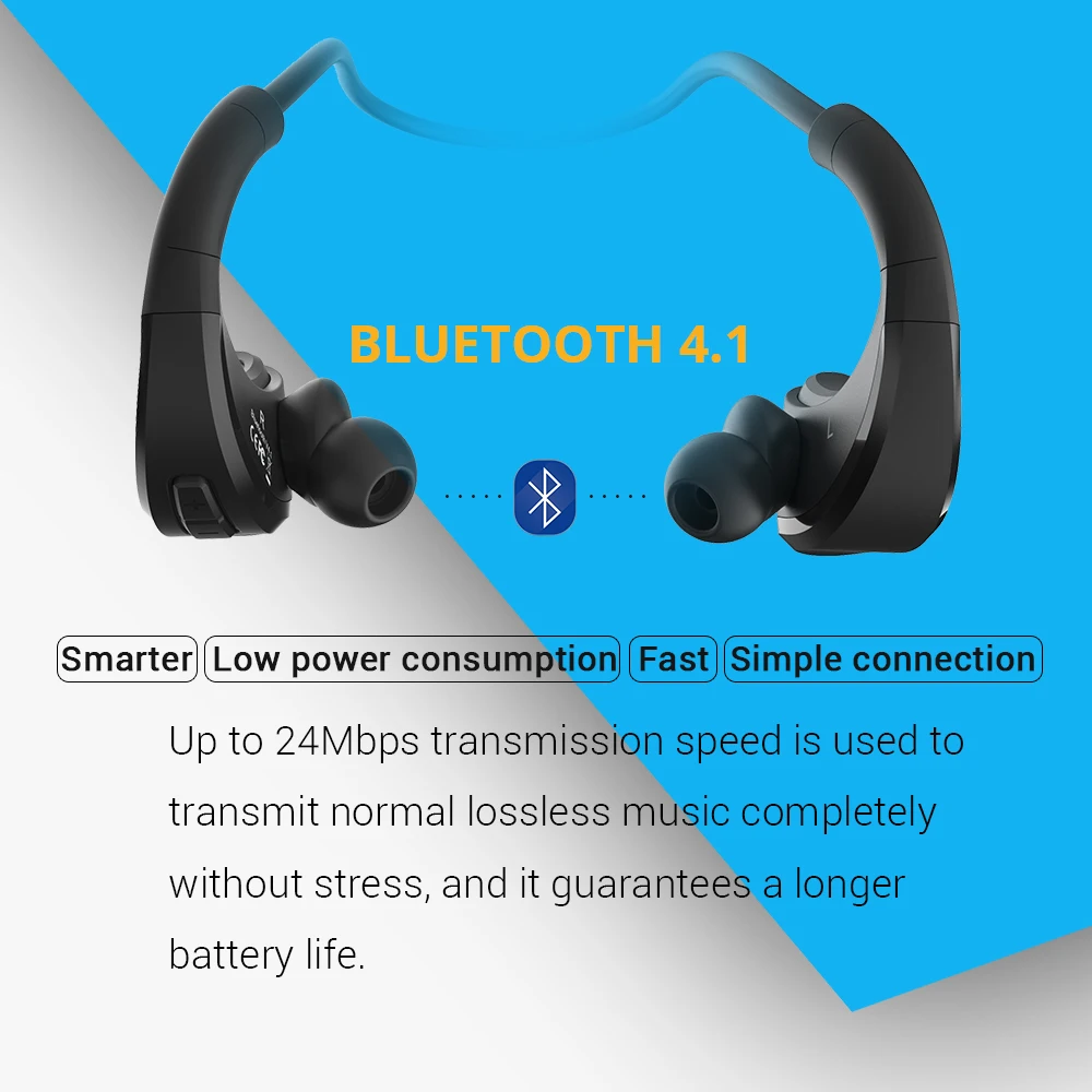 Bluetooth наушники FiiDiil IPX5 водонепроницаемые спортивные Беспроводные с крючком