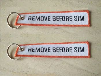

Remove Before Sim Custom Embroidered Fabric Keychain With Logo Are Welcome!