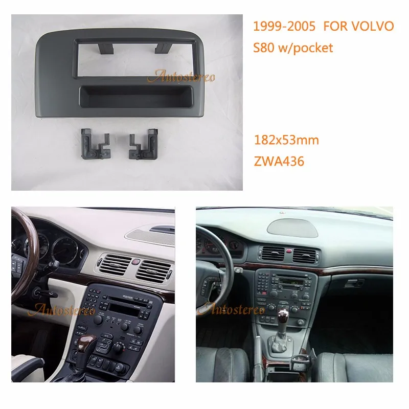 2 Din автомобиля радио фасции Переходная панель Адаптер для VOLVO S80 1999-2005 Вт/карман
