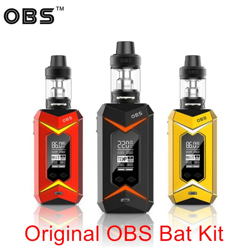 

Original OBS Bat 218W TC Box vape Kit Damo TC Kit Vape mod with 5ml Demo subohm Vapor tank