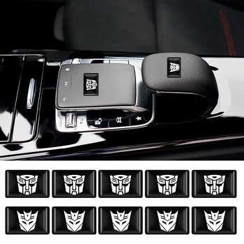 

10pcs/lot 3D Car Small decorative Sticker Transformers Emblem Decal For Car Auto steering wheel Decoration Sticker Car Styling