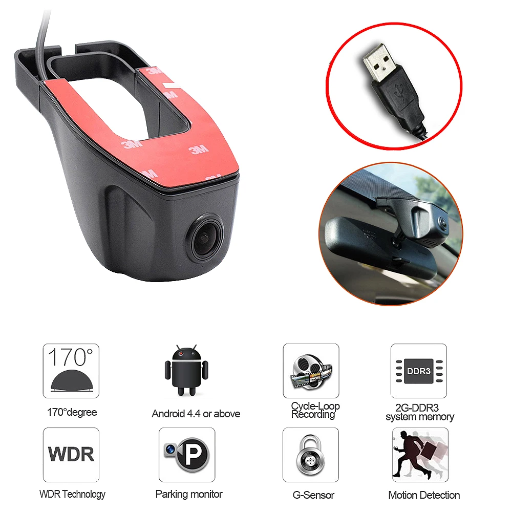 Автомобильный видеорегистратор adas с USB HD 720P для LEXXSON Android 6 0 7 1 8