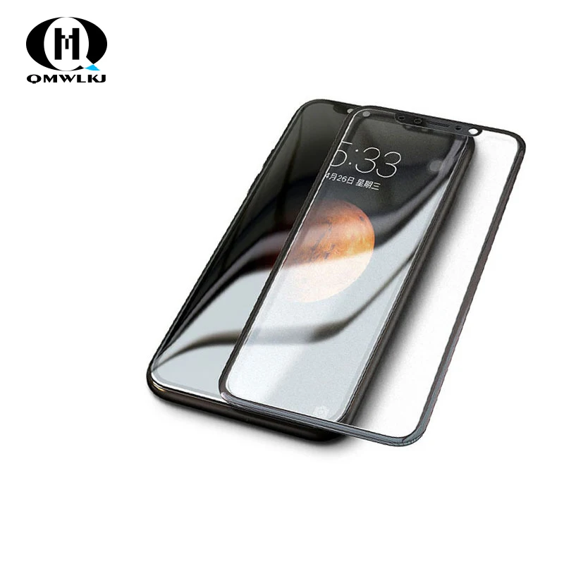 

QM 9D Screen Protective Glass For iPhone 6 6S 7 8 plus Full Curved Tempered Glass X R XS MAX Screen Protector Nano Glass Film