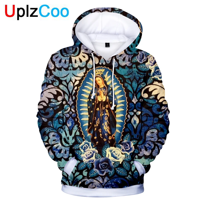 

UplzCoo 3D Design Our Lady of guadalupe Hoodies Men Women Spring Autumn Sweatshirts 3D Full Printing Pullovers Hoodies 4XL JA024