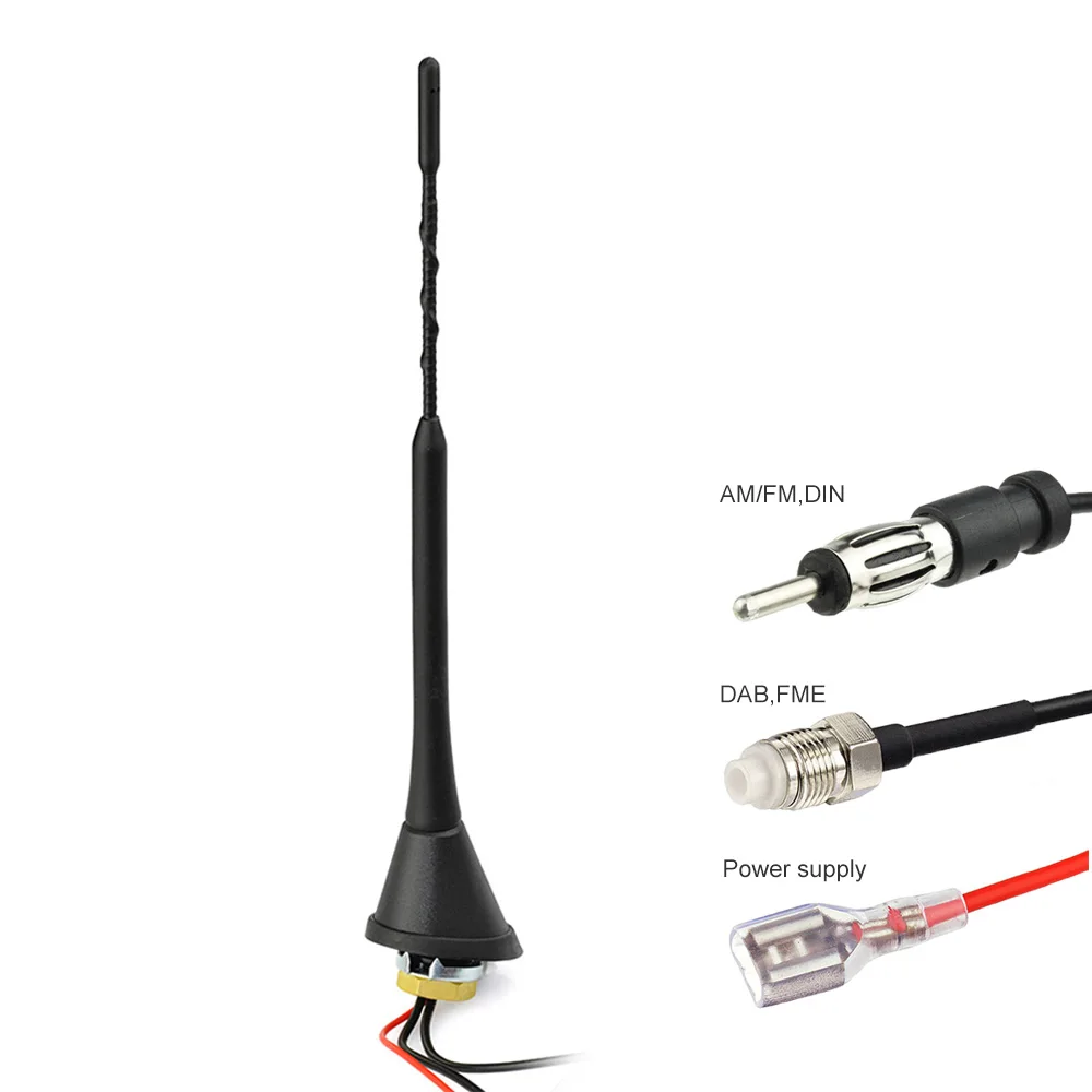 Superbat Универсальное крепление на крышу цифровая DAB антенна с усилителем для DAB+ AM/FM автомобильный радиоприемник автомобильный воздушный соединитель FME