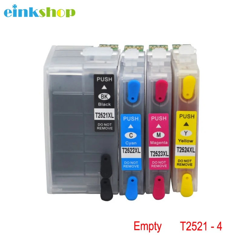 T2521 252 Refillable Ink Cartridge For Epson T2521xl WorkForce WF 3620