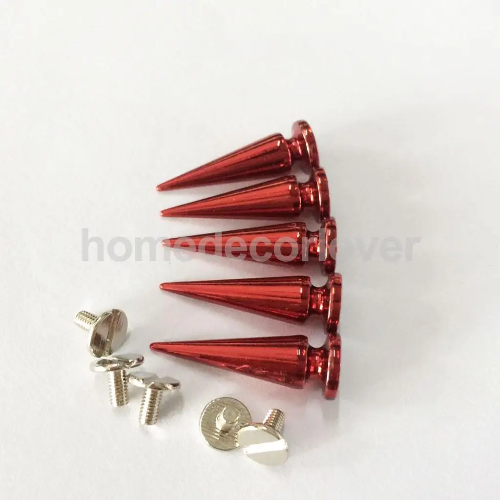 10pcs Copper Cone Screw Stud Leather Craft Spike Rivets Shoe Clothing Decoration