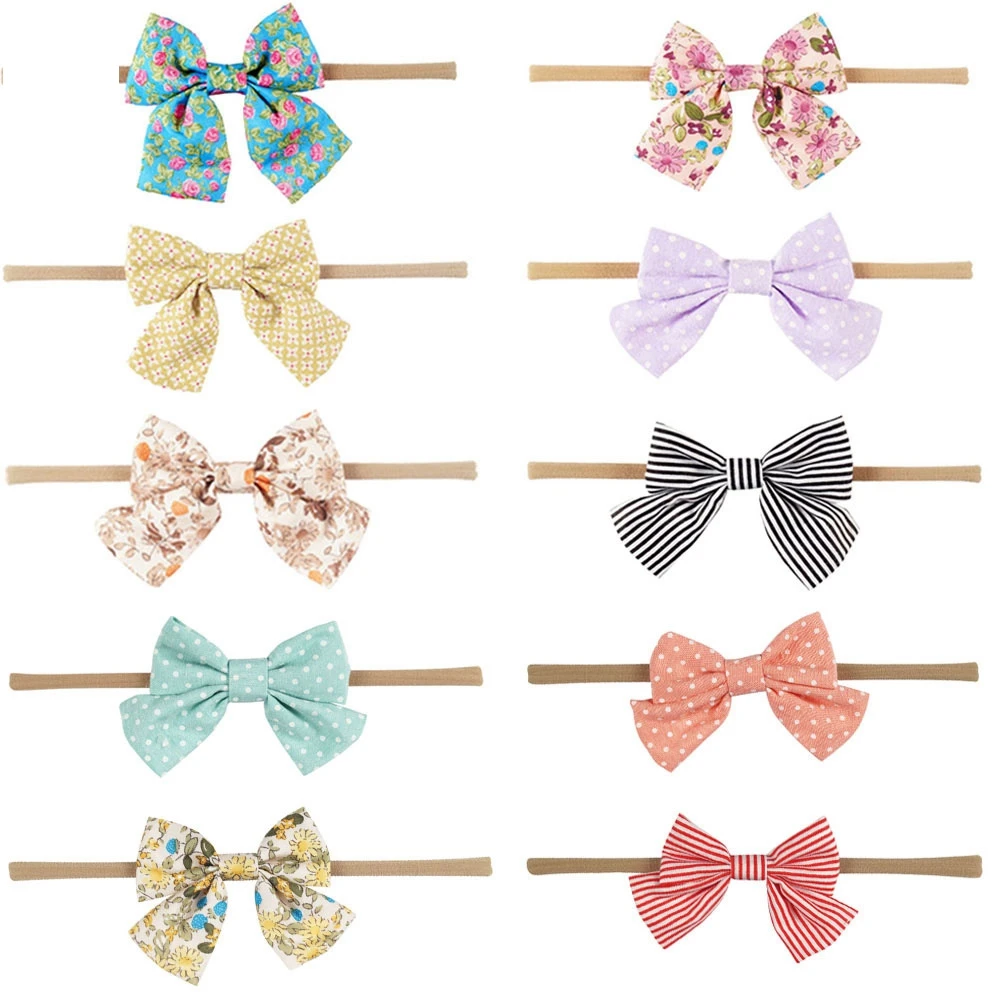 

Baby Bows Newborn Girls Flower Headband Boneless Comfort Infant Princess Headdress Baby Girl Turban Headwear Hair Accessories