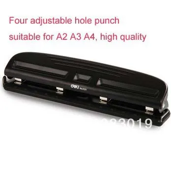 

New Deli 0121 6mm four hole distance adjustable punch with color black scrapbooking punches paper craft shaped punch wholesale