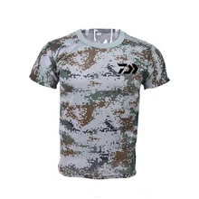 4 цвета одежда для рыбалки на открытом воздухе камуфляж короткий рукав быстросохнущая дышащая анти-УФ Защита от солнца впитывающая рубашка Daiwa