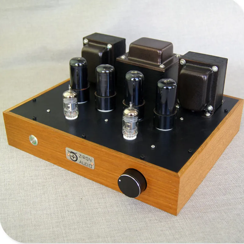 

crude wood case 6P6P 12AX7 10W*2 push-pull circuit Tube amp amplifier ( Ability to replace 6V6 ECC83 tube )