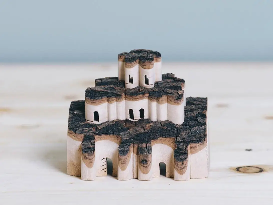 

Handicraft toy DIY Wooden Doll House Castle Building Blocks Children Handcraft Miniature Projec Kit Manual Assembly 3D Model