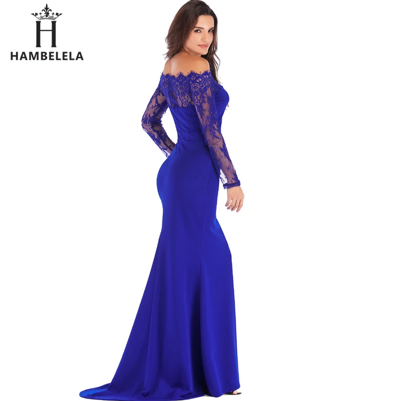 HAMBELELA Robe De Soiree Longue Long Sleeve Mermaid Evening Dresses Formal Evening Gowns China Vestido Longo Bodycon Lace Dress (7)