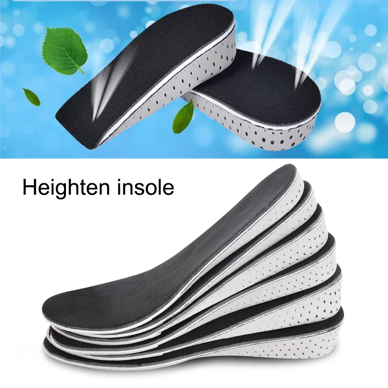 

1 Pair Women Men Height Increase Insoles Breathable Shockproof Durable Shoes Pads Best Sale- Popular