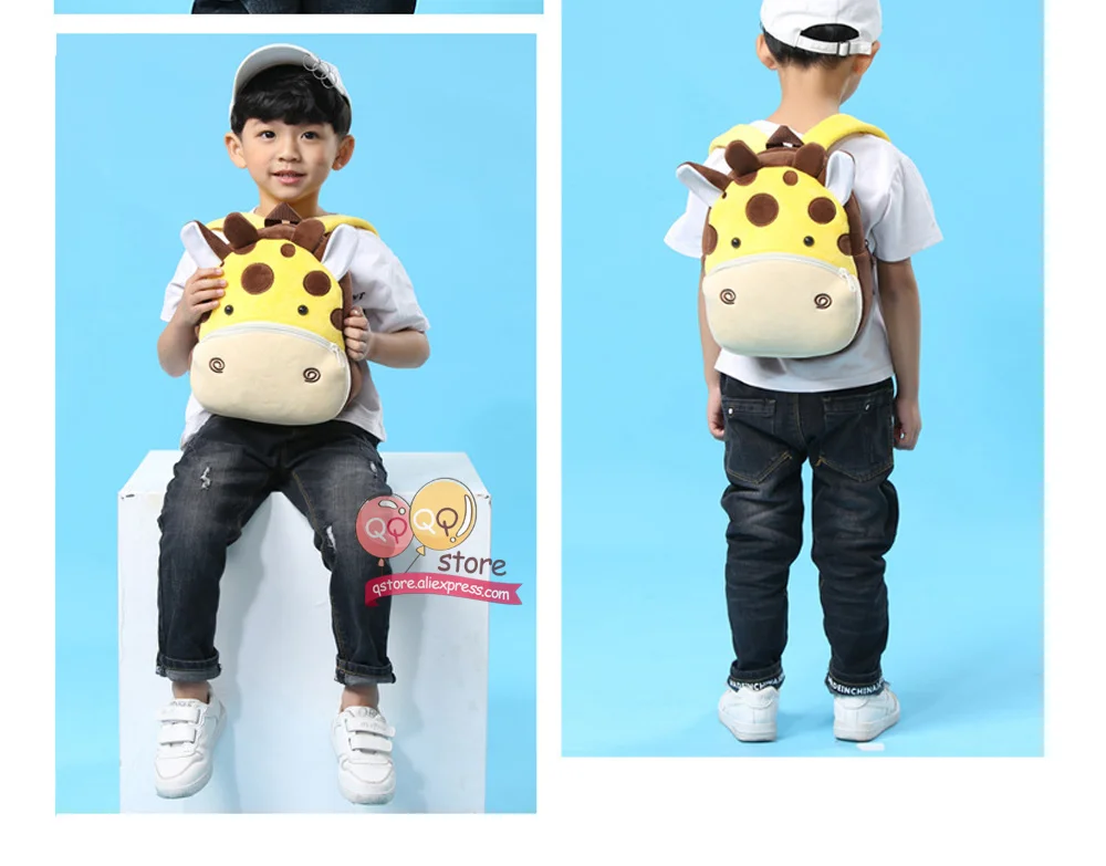 Детские плюшевые рюкзаки Новые детские милые Мультяшные Животные Жираф динозавр портфель дошкольника Развивающие игрушки для детей Открытый подарок