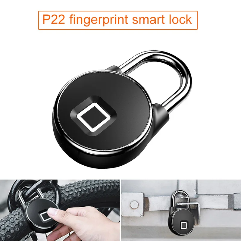 

BT Wifi Fingerprint Smart Lock Keyless Anti-Theft Padlock Phone APP Control LCC77