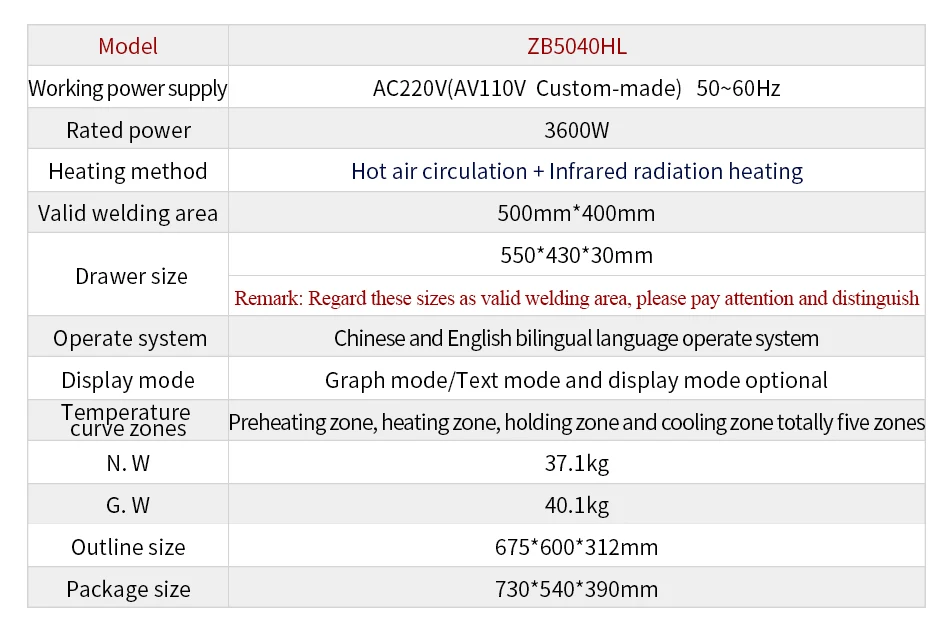 SMT Rework Station Reflow  Oven 3600W/Excellent precision lead-free reflow station soldering irons & stations