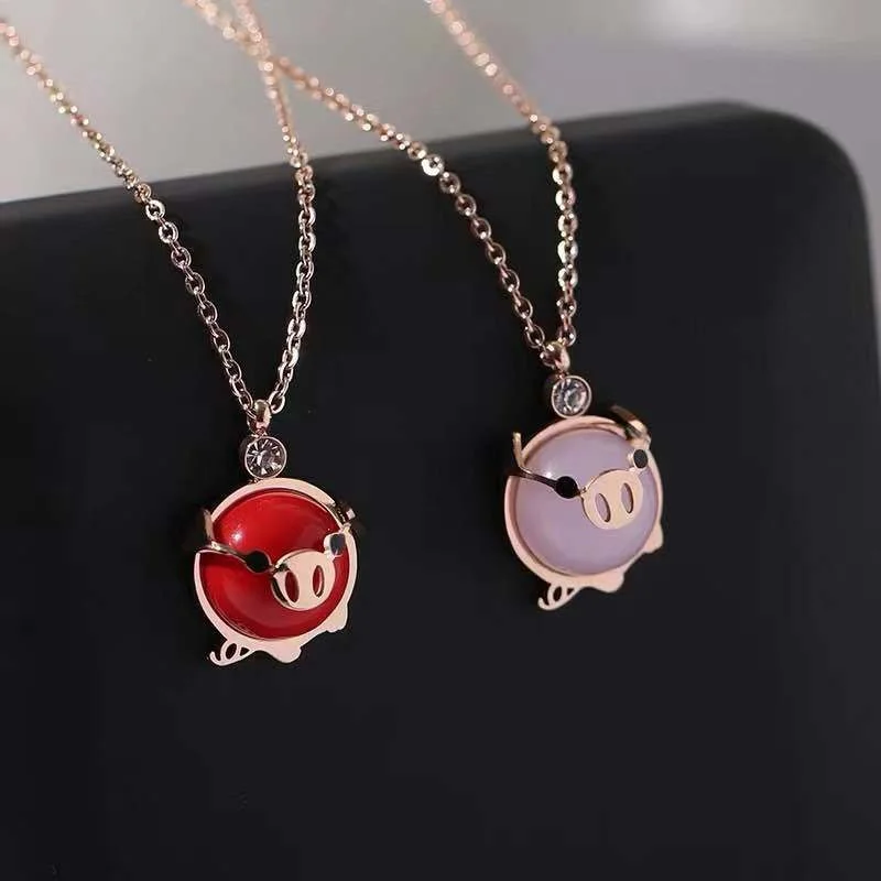 Lucky pig titanium steel rose gold pendants | Украшения и аксессуары