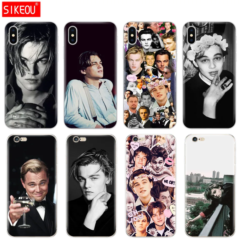Силиконовый чехол для Iphone 6X8 7 6s 5 5S SE Plus 10 XR XS Max Leonardo Dicaprio young cool|Бамперы| |
