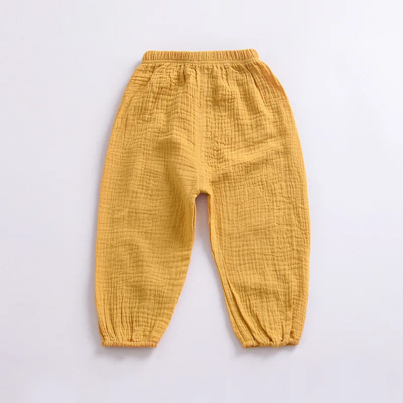 Autumn Baby Boys Girls Joggers Harem Pants Trousers Kids Children Clothes Kids Casual Pant 1-5year - Цвет: Цвет: желтый