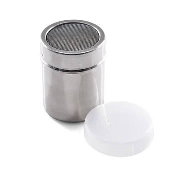 

Stainless Steel Spice Jar Salt Spice Seasoning Shaker Chocolate Shaker Pepper Sugar Powder Cocoa Flour Cooking Tools Kitchen