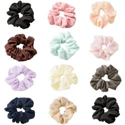 Female 11 Color Available Solid Hair Rings Chiffon Hair Accessories For Women Sweet Girl Hair Rope Ponytail Holder Female 11 Color Available Solid Hair Rings Chiffon Hair Accessories For Women Sweet Girl Hair Rope Ponytail Holder