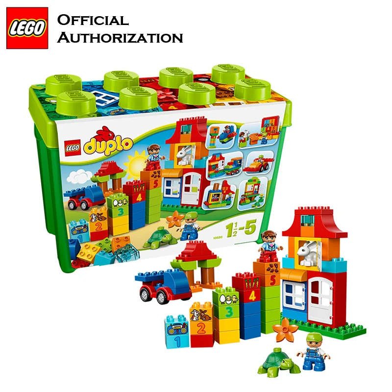Оригинальный бренд Duplo Lego большой размер 95 шт. строительные блоки форма и цвета