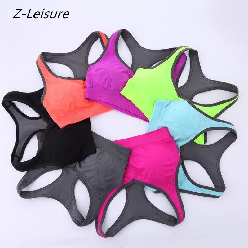 

2018 Gym Running Push Up Bra Sleeveless Shirts Padded Tank Tops Vest Women Sports Bra Yoga Fitness Clothes For Women WB024