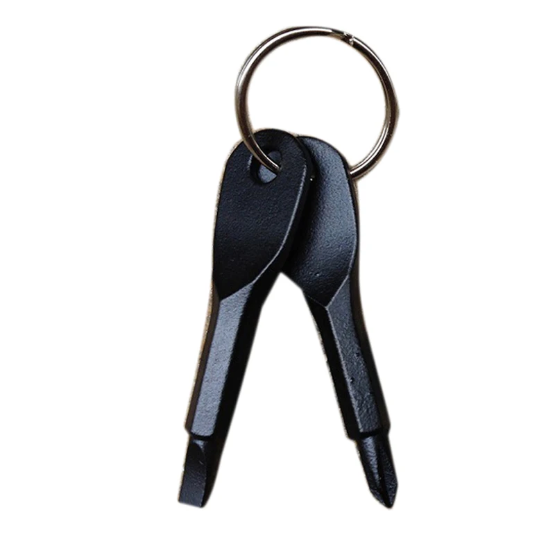 

10set Key Shape Cast Steel Mini Slotted Phillips Screwdrivers Keychain Pocket Repair Tool Wholesale