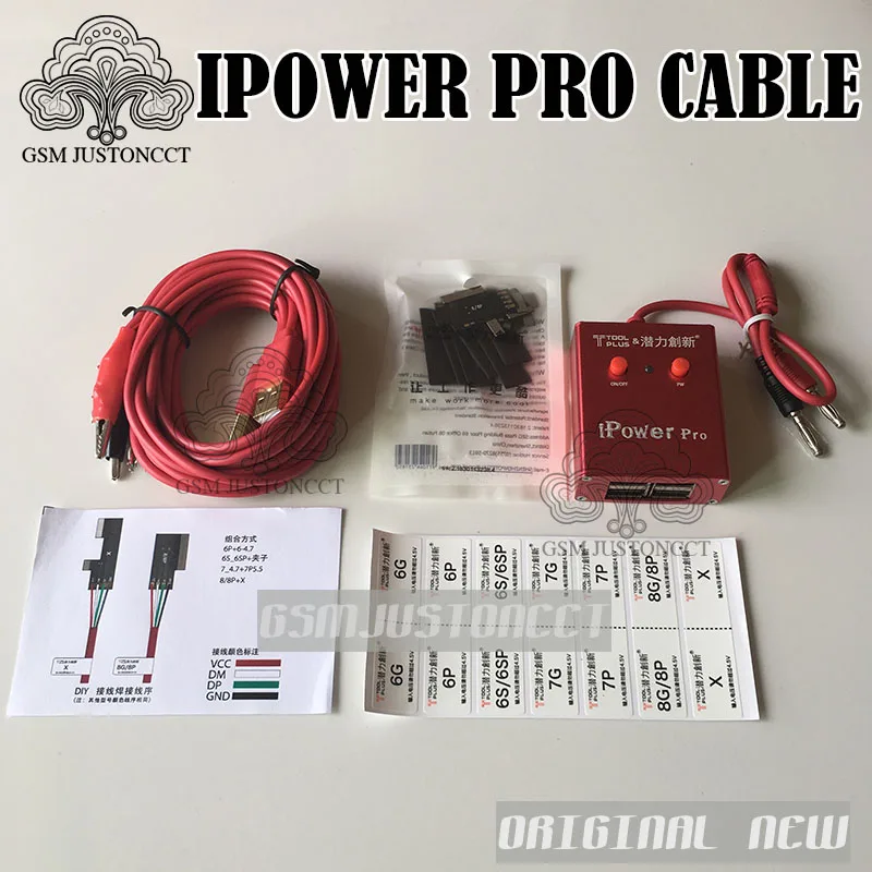 Тестовый Кабель питания i power с переключателем вкл/выкл i power Pro для iPhone 6G/6 P/6 S/6SP/7G/7 P/8G/8 P/X DC испытательный кабель управления питанием