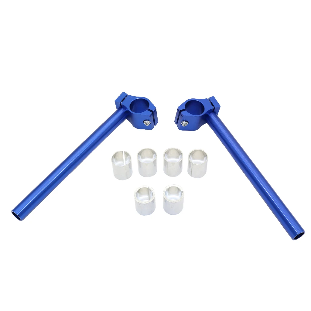 CNC Motorbike Handlebars Adjustable Clip On Fork Cafe Racer 25,29,30mm CNC Machined From T6061-T6 Billet Aluminum