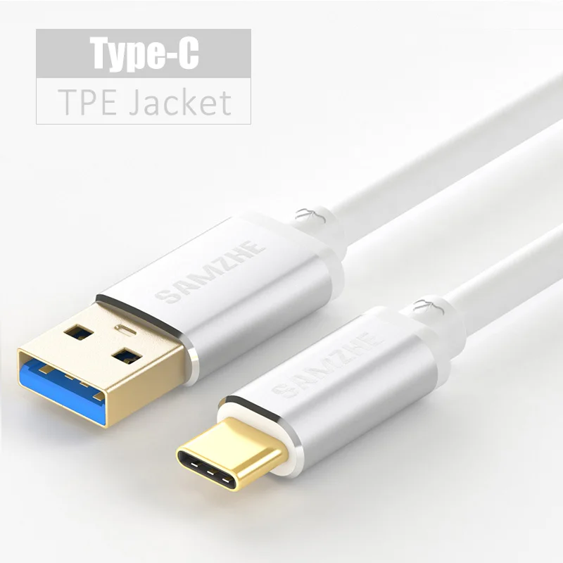 SAMZHE Micro/type C USB Android кабель для зарядки телефона Быстрая зарядка 0,25/0,5/1/1,5/2 м для XIAOMI HUAWEI SAMSUNG - Цвет: Wh-c