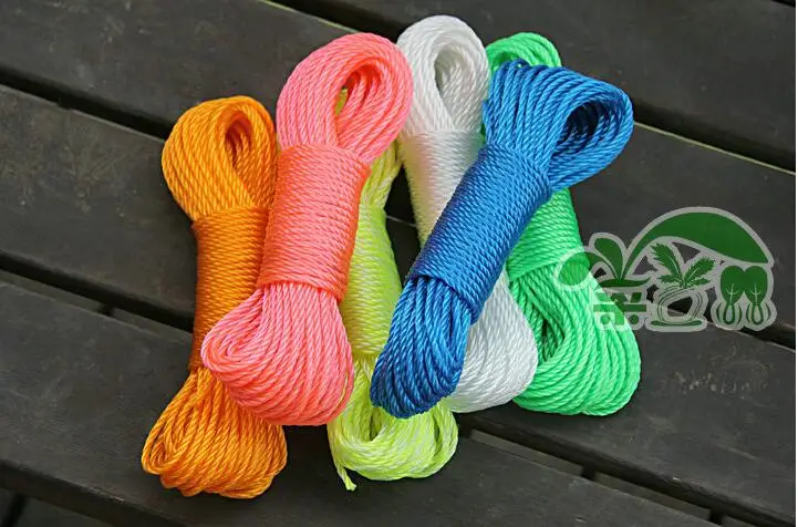 Free shipping 20m long Colored nylon rope climbing traction tying shade net clothesline garden supplies | Дом и сад