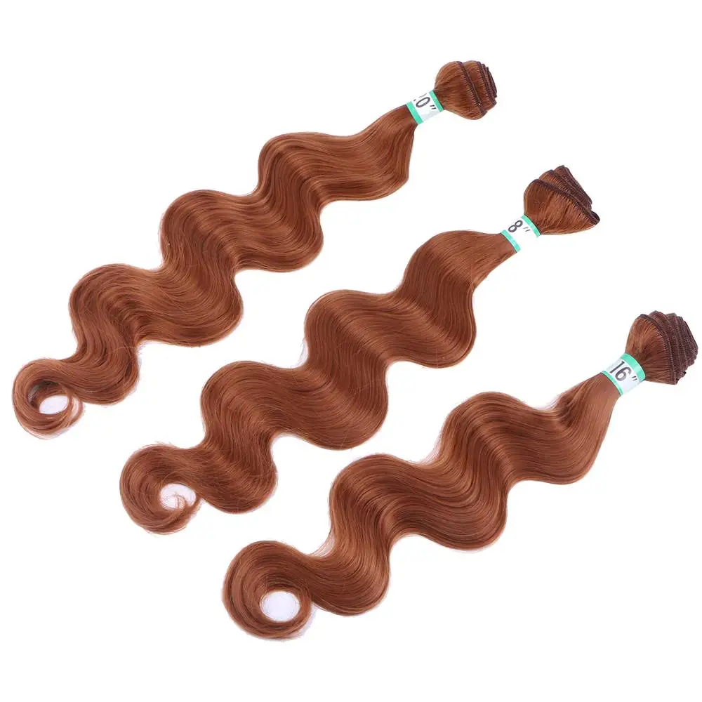 Пучки волнистых волос для тела кудрявый плетение синтетический кудрявый парик 16 18 20 дюймов 3 пучка черные волосы продукт