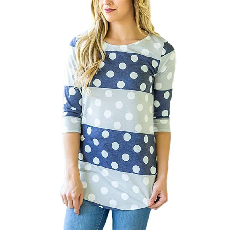 

New Spring Autumn Women Tops Long Sleeve Round Neck Print Basix Tee T-Shirts Ladies Casual Clothes tshirt 2019 New Arrival