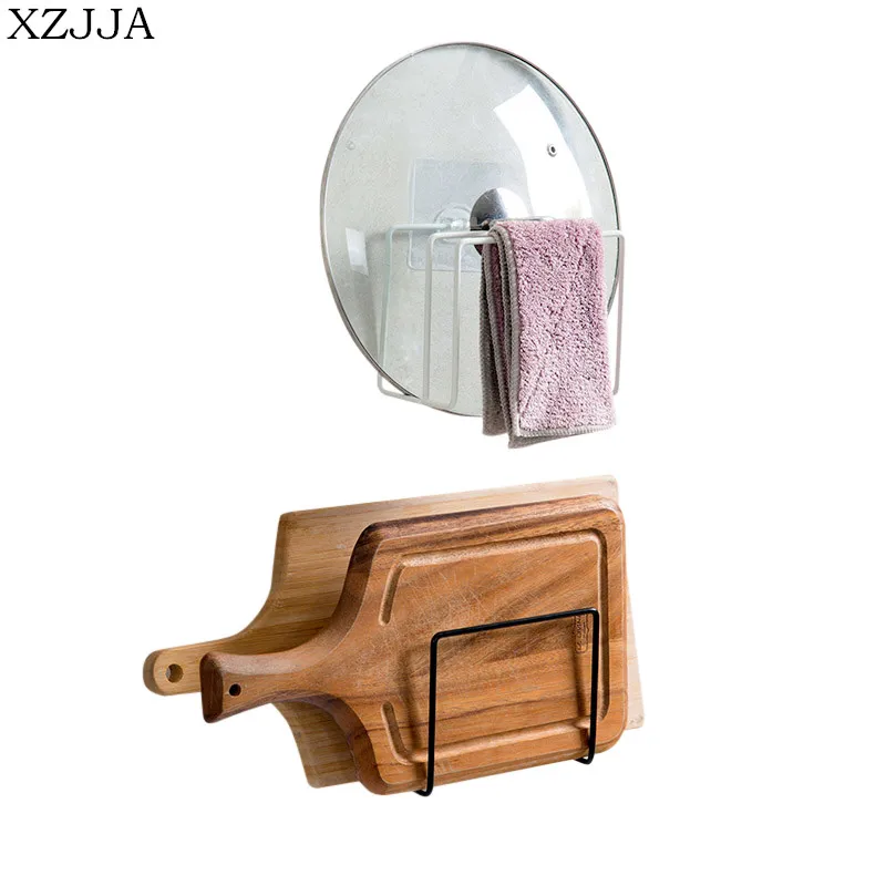 XZJJA عالية الجودة متعددة وظيفة ذاتية اللصق غطاء رف قطع المجلس رف منظم مطبخ التخزين القابلة للإزالة منشفة رف