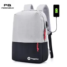 

Waterproof Men Laptop Backpack Business Computer Backpack Bag 17 Inch Women Men's Bag Square USB Backpack Grey Leisure Schoolbag