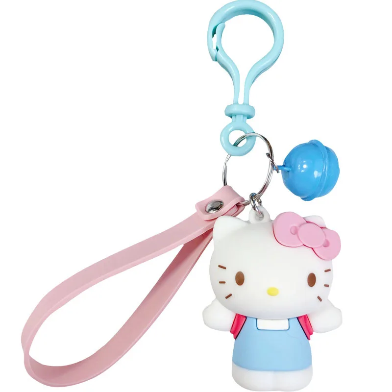 

Cute Cartoon Dolls Porte Clef Women Keychains Hello Kitty Keychain Llavero Silicone Material KT Cat Animal Car Key Chain Chaveir