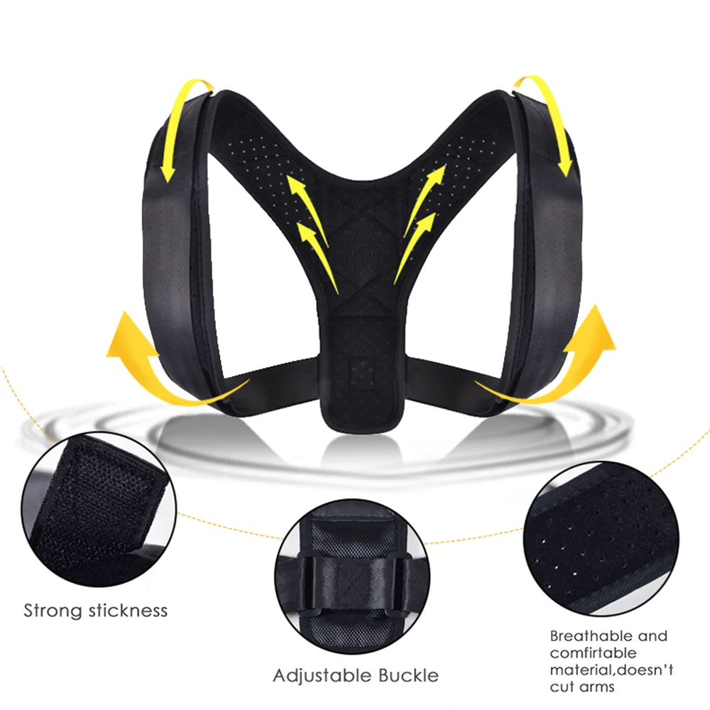 

Adjustable Back Aligner Posture Aligner Back Shoulder Lumbar Support with Posture Correction To Prevent Strained Back Protector