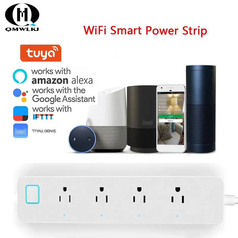 

Smart Power Strip WiFi Smart Socket Tuya Smart Life App Work With Amazon Alexa/Echo Dot & Google Home mini IFTTT