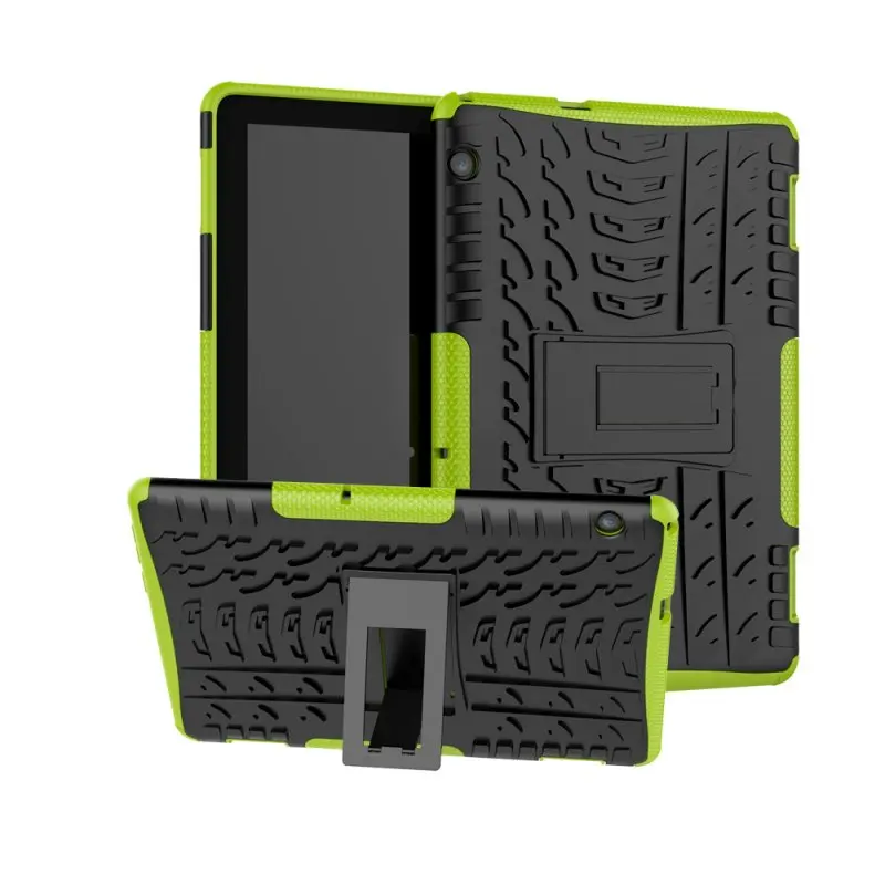 Экологичный силиконовый чехол для планшета+ ПК для huawei MediaPad T5 10 10,1 AGS2-W09 AGS2-L09 AGS2-L03 чехол для AGS2-W19 - Цвет: Зеленый