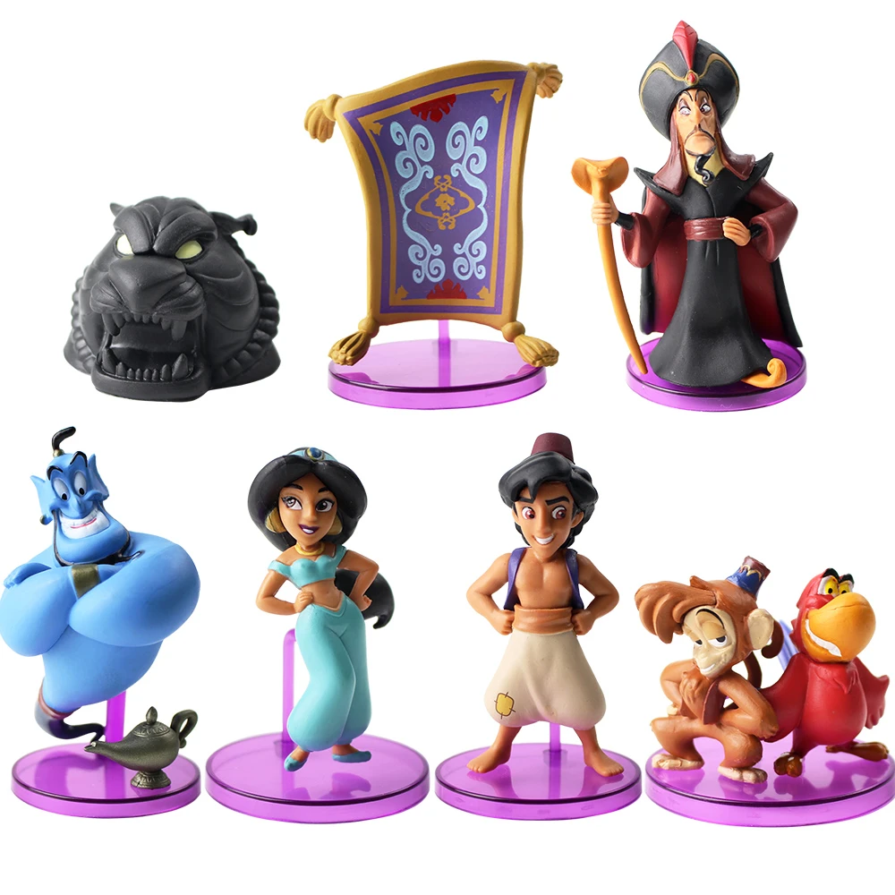 7 Pcstales アラジンジャスミン猿アブオウムラーゴ魔神返還洞窟不思議フィギュア像モデルかわいいホット人形祭りギフト子供 Aliexpress
